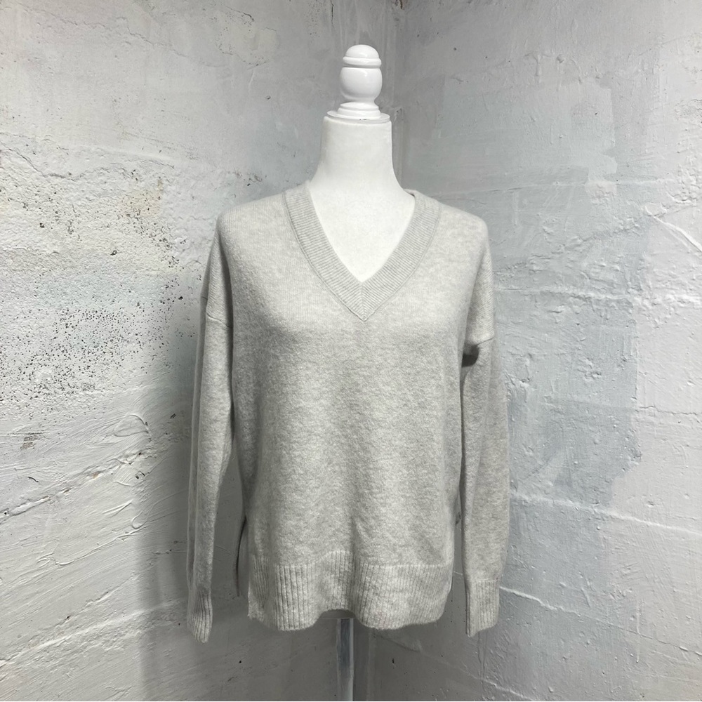 Madewell Bartlett V-Neck sweater grey NWT XS